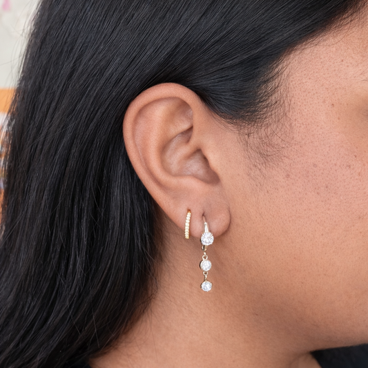 Kani Silver Drop Huggie