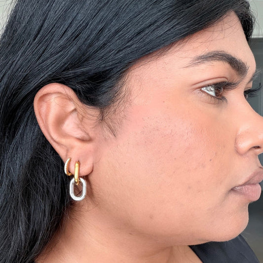 Jen Mixed Metal Drop Earring