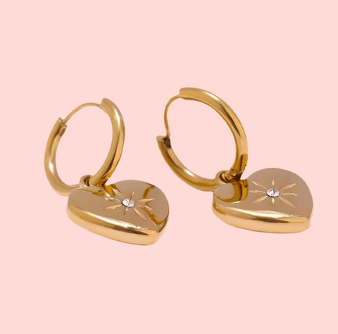 Sophie Gold Heart Earrings