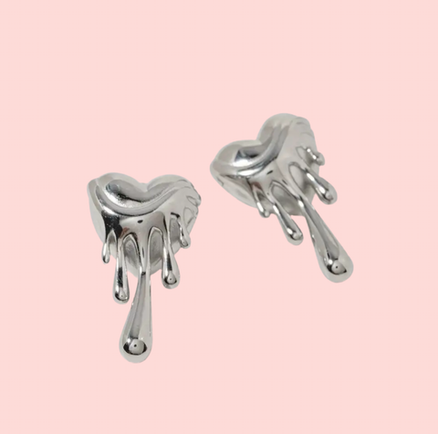 Hayley Silver Drip Earring