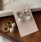 Nara Gold Pearl Earring