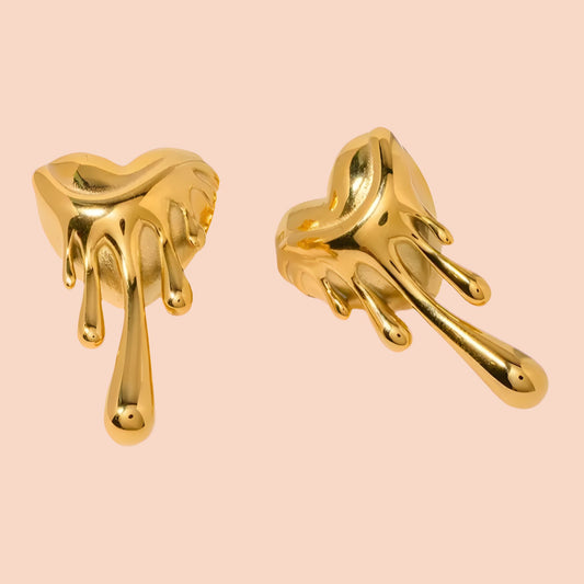 Hayley Gold Drip Earring