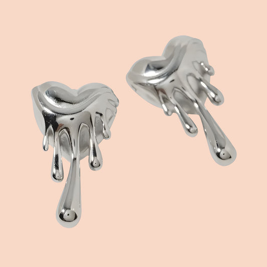 Hayley Silver Drip Earring