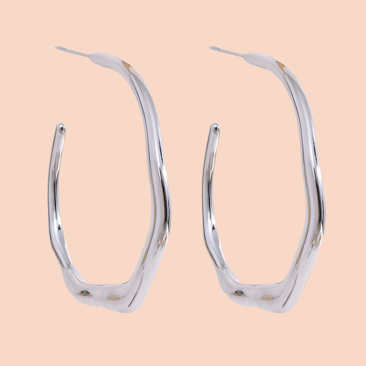 Lexi Silver Hoop Earring