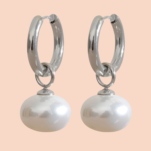 Nara Platinum Pearl Earring