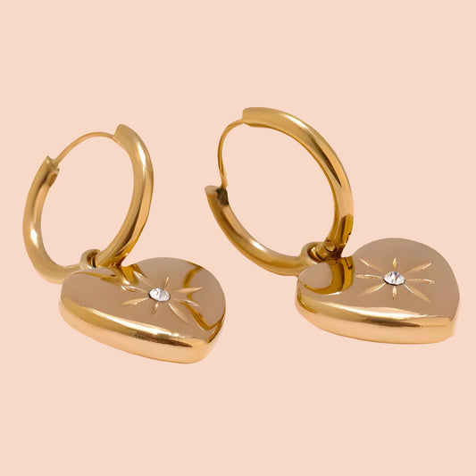 Sophie Gold Heart Earrings
