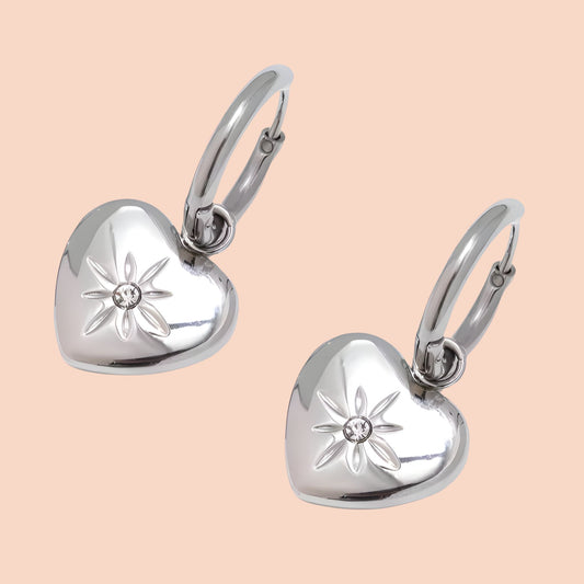 Sophie Silver Heart Earrings