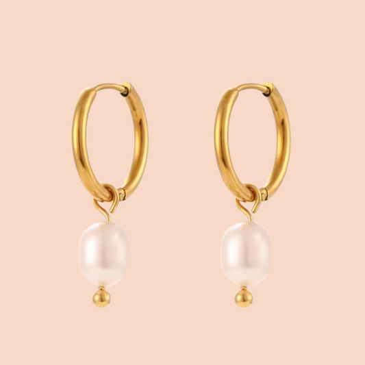 Sydney Pearl Drop Hoop
