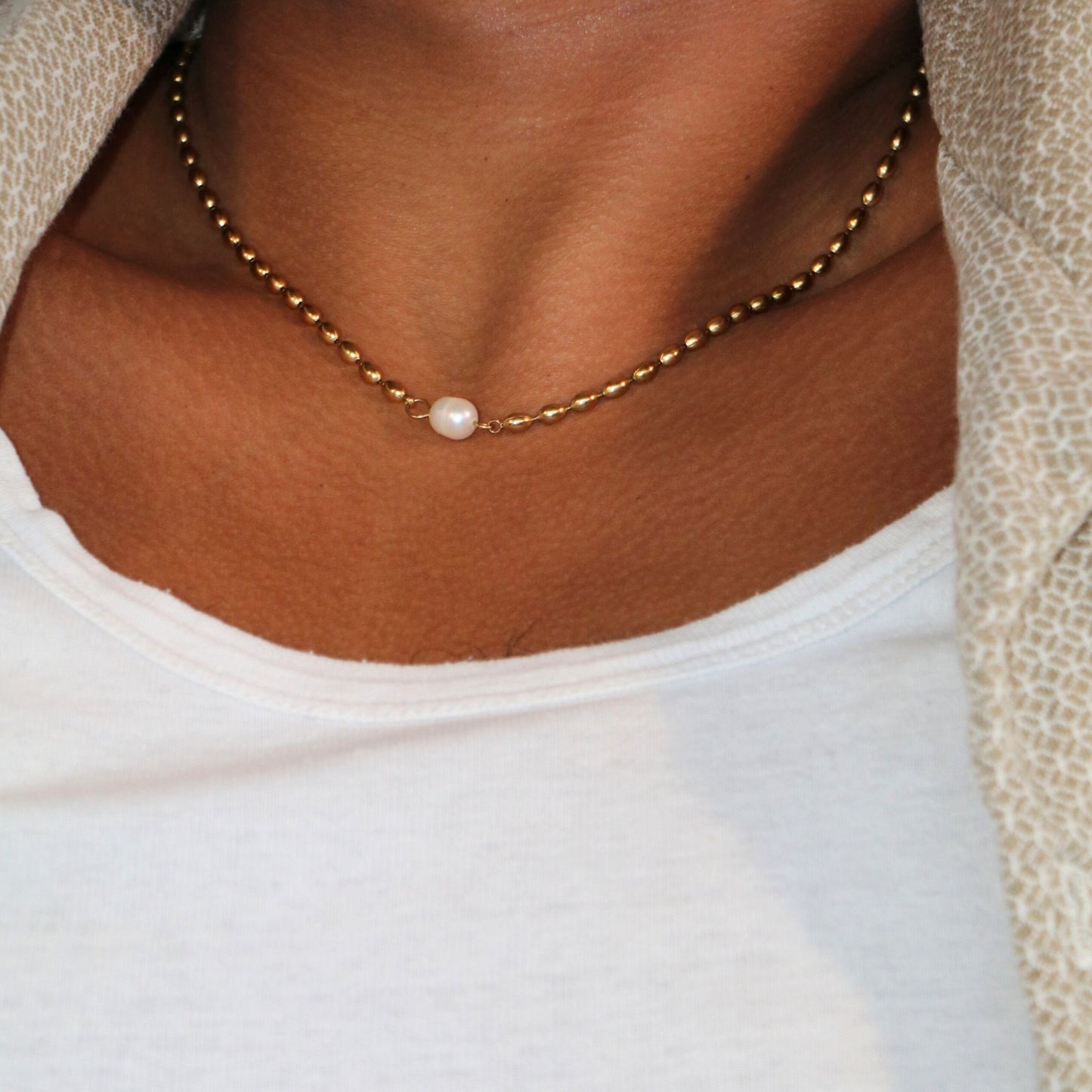 Tabby Pearl Necklace